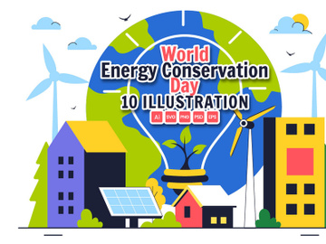 10 World Energy Conservation Day Illustration preview picture