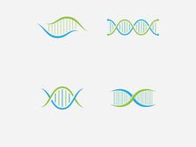 DNA logo vector medical icon