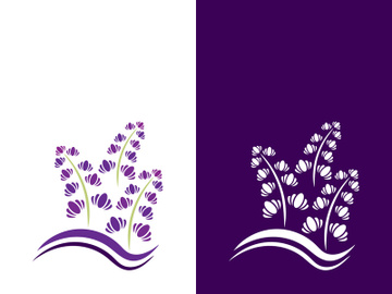 Fresh lavender flower logo vector flat design preview picture