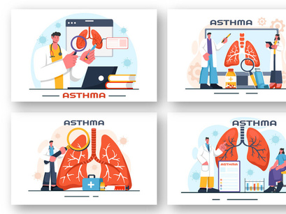 9 Asthma Disease Illustration