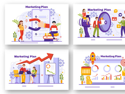 12 Marketing Plan Illustration