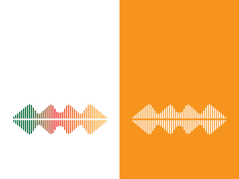 Sound waves vector illustration design template