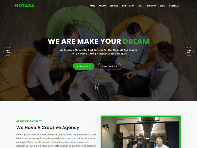 Hotasa Consulting & Business Landing Page Template