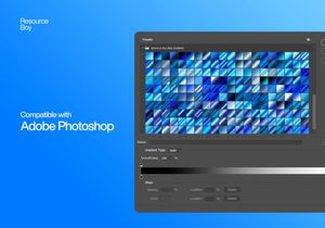 Free 200 Blue Photoshop Gradients