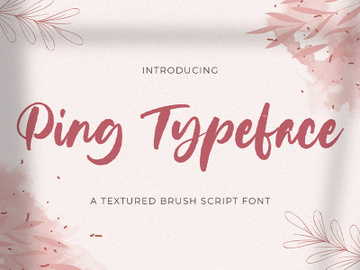 Ping Typeface - HandBrush Font preview picture