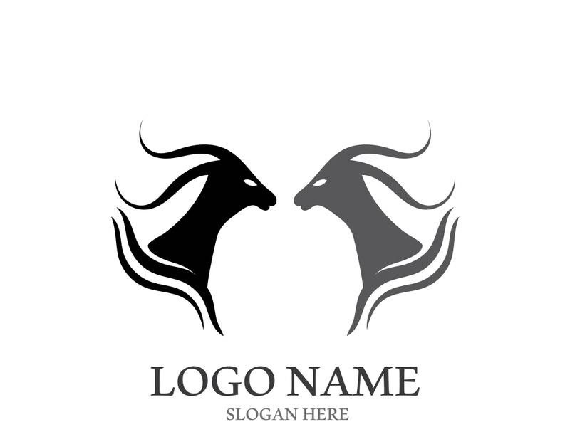 Goat logo template vector icon illustration design