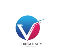 V  Logo Template vector icon illustration design