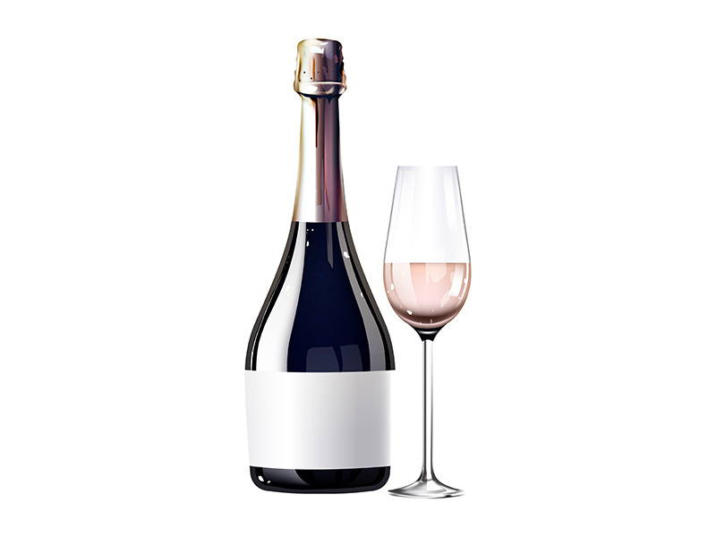 Wine realistic product vector design