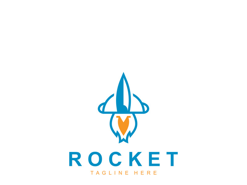 Rocket Logo Design template technology Design Concept, Creative Symbol