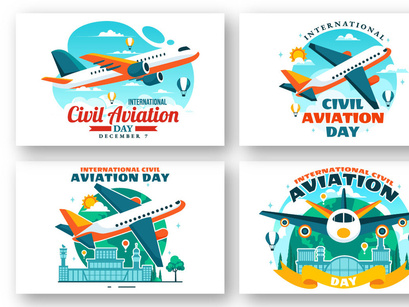 12 Civil Aviation Day Illustration