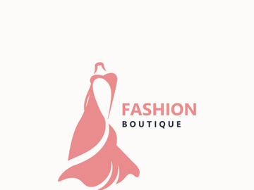 Dress woman logo design beauty fashion for boutique shop vector template vector preview picture