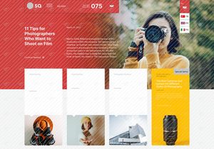 Photography Magazine Web Page UI Kit