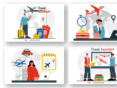 9 Travel Assistant Illustration