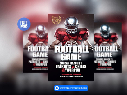 Football Game PSD Flyer Templates