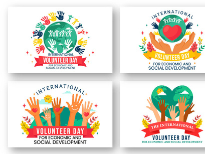 11 Volunteer Day for Economic and Social Development Illustration