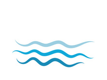 Water wave icon vector illustration design logo