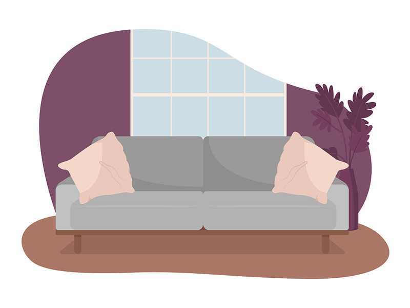 Living room vector isolated illustration