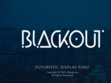 Blackout - Futuristic Display Font preview picture