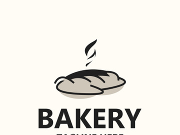 Bread Vintage style Logo Design Vector, label product Bake shop Homemade template preview picture