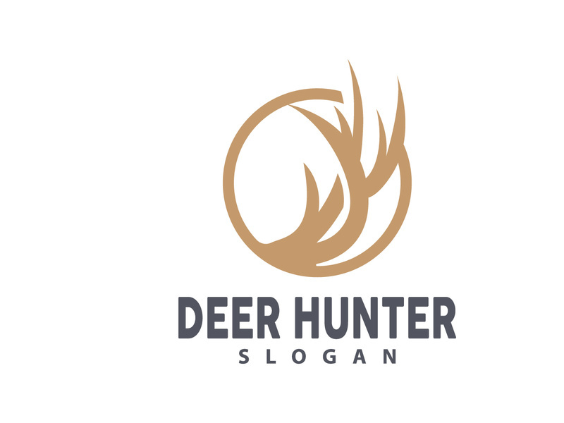 Deer Logo Deer Hunter Vector Forest Animal Design