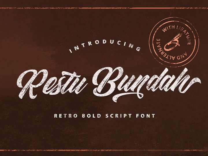 Restu Bundah - Retro Bold Script Font