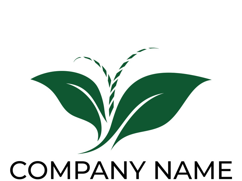 Green leaf logo design vector illustration