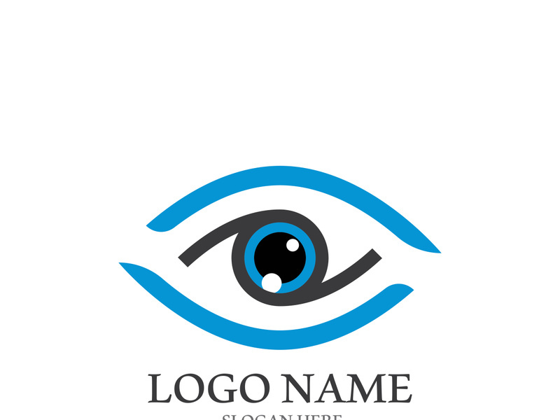 Branding identity corporate eye care vector logo design