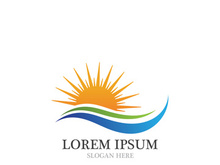 Sun  Logo and icon  Template design