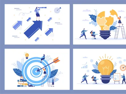 15 Business Vision And Target Illustration