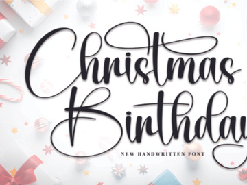 Christmas Birthday Font preview picture