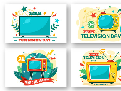 13 World Television Day Illustration