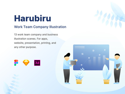 Harubiru - Work Team Company Illustration