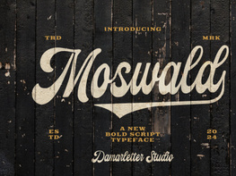 Moswald Script Typeface preview picture