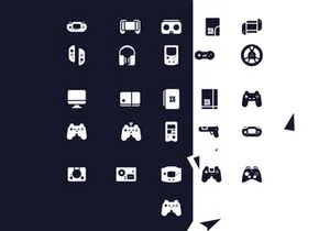 Console Game Icon Set