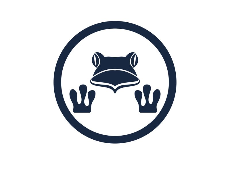 Frog icon logo for design
