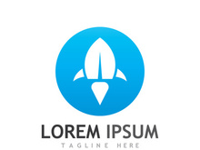 Natural green leaf logo design.