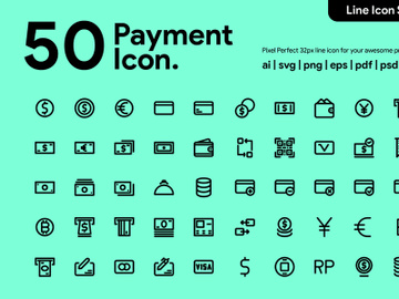 50 Payment Line Icon preview picture