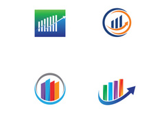 Financial business logo or financial graphic logo.Logo for financial business results data.With vector icon design.