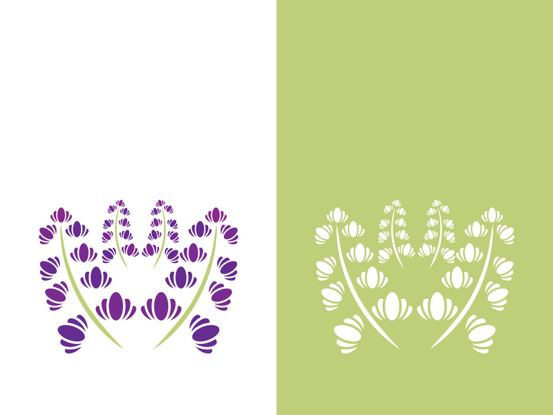 Fresh lavender flower logo vector flat design