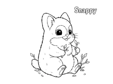 Cute cartoon hamster holding flower vector illustration preview picture