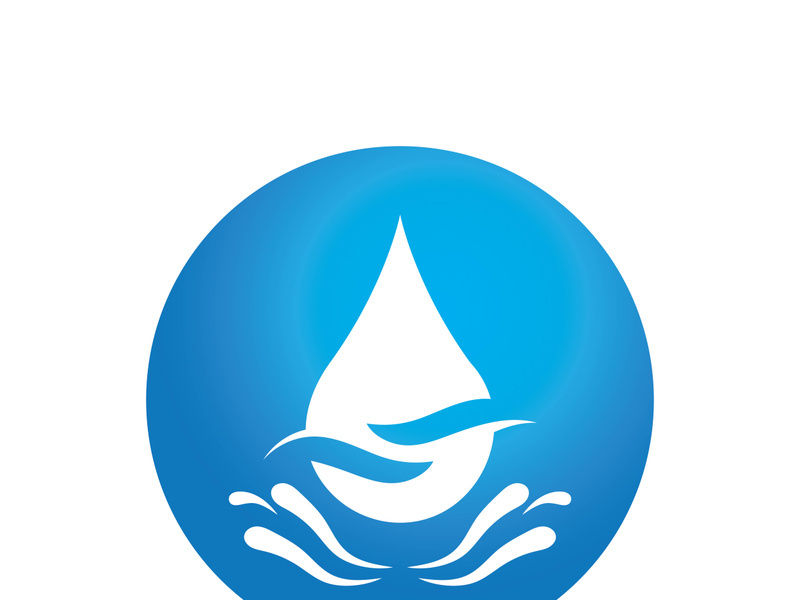 Water drop logo icon illustration template design