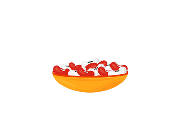 Kidney beans in bowl cartoon vector illustration preview picture