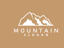 Mountain Logo, Nature Landscape Vector
