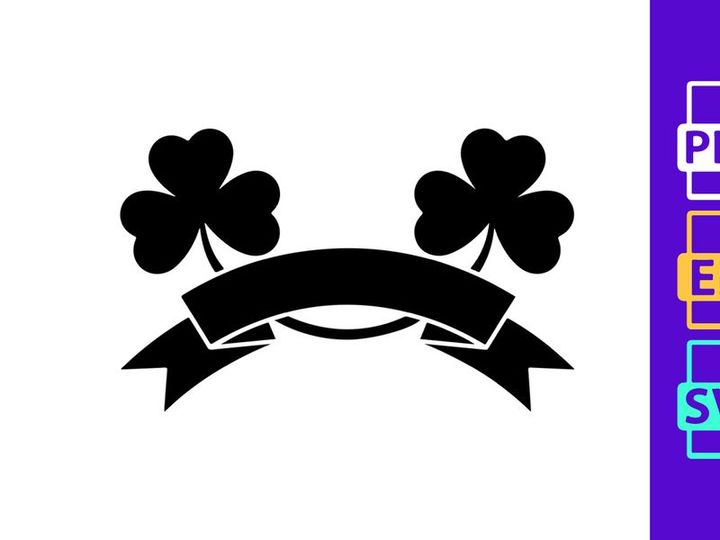Ribbon with Four-Leaf Clovers