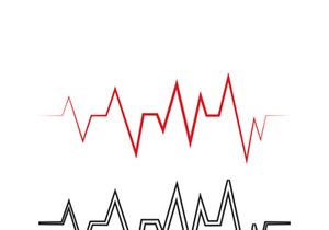 Heart beat pulse line hospital logo