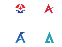 Abstract logo initial letter A element.