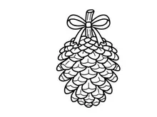 Hiasan ornamen pinus dekoratif untuk dekorasi hari raya. Pusat dekorasi alami yang elegan untuk suasana meriah.