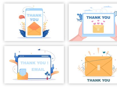 16 Email Thank You Banner Illustration