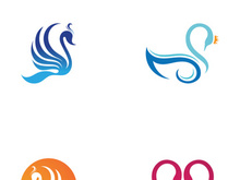 Swan logo Premium and symbol Vector