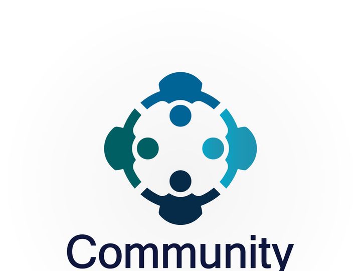 Community Logo Design Template for Teams or Groups.network and social icon design
